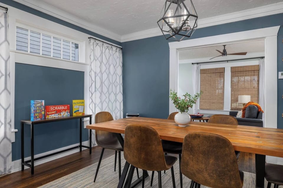 Dining space can double as a game room to create everlasting memories with the help of a good board game