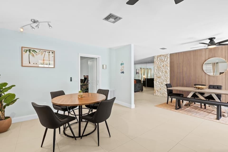 Plenty of seating for your whole group. This home has great flow!