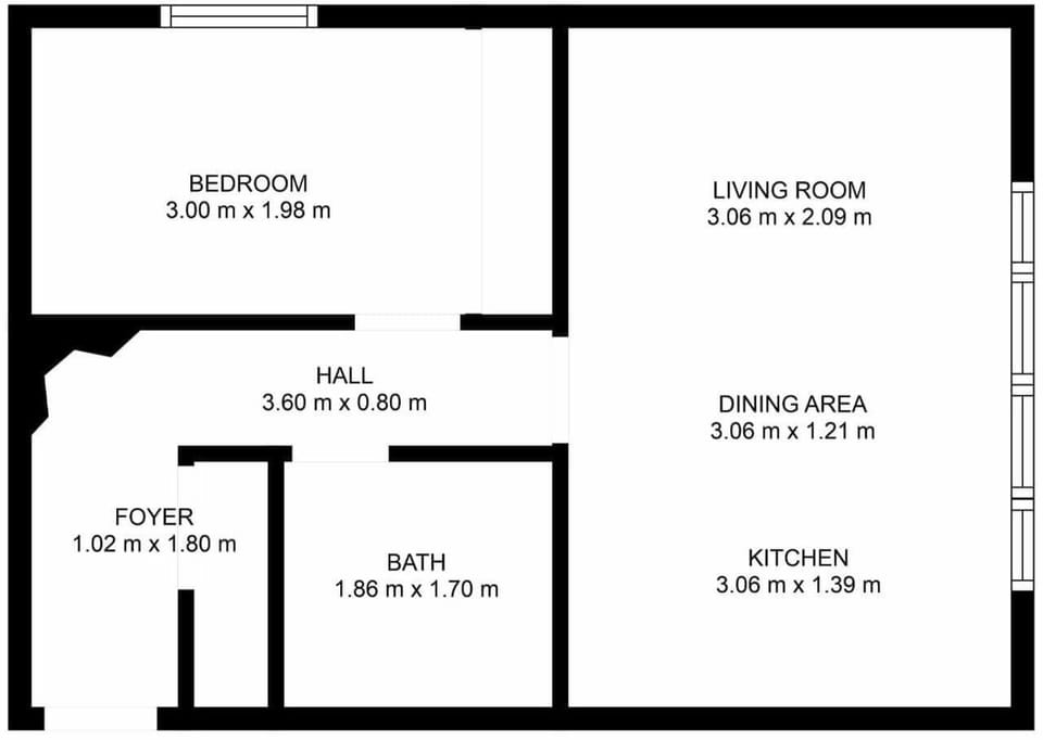 Floor Plan of your 1 bedroom apartment