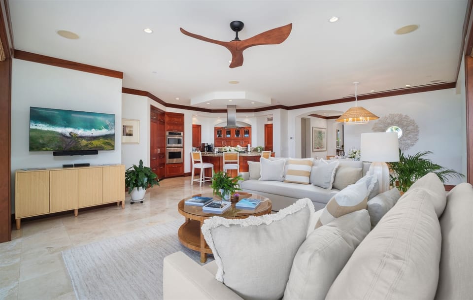 Ocean View Fresh Air Covered Dining Terrace with Viking BBQ Grill Lounging Area