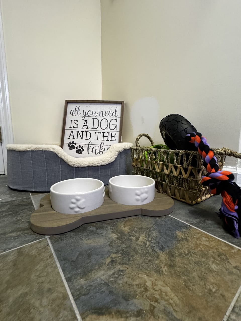 Dog friendly property.  Bring your four legged best friend to the trip.  