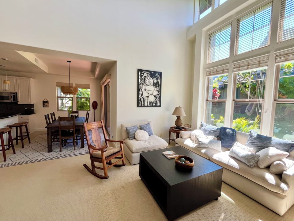 Living room, dining area