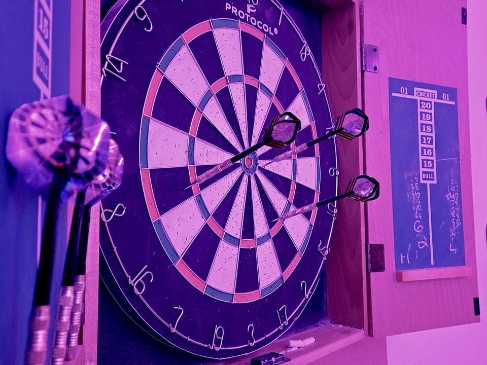 Challenge your friends to a game of darts – bragging rights included!
