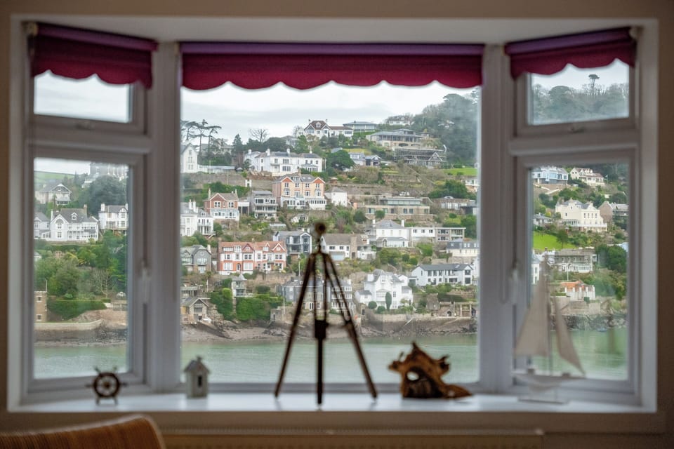 Stunning view across the River Dart from the Master bedroom.