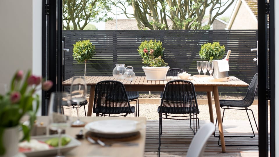 Tide's Watch - on sunny days enjoy meals inside with the patio doors open, or head into the garden for an al fresco dining experience