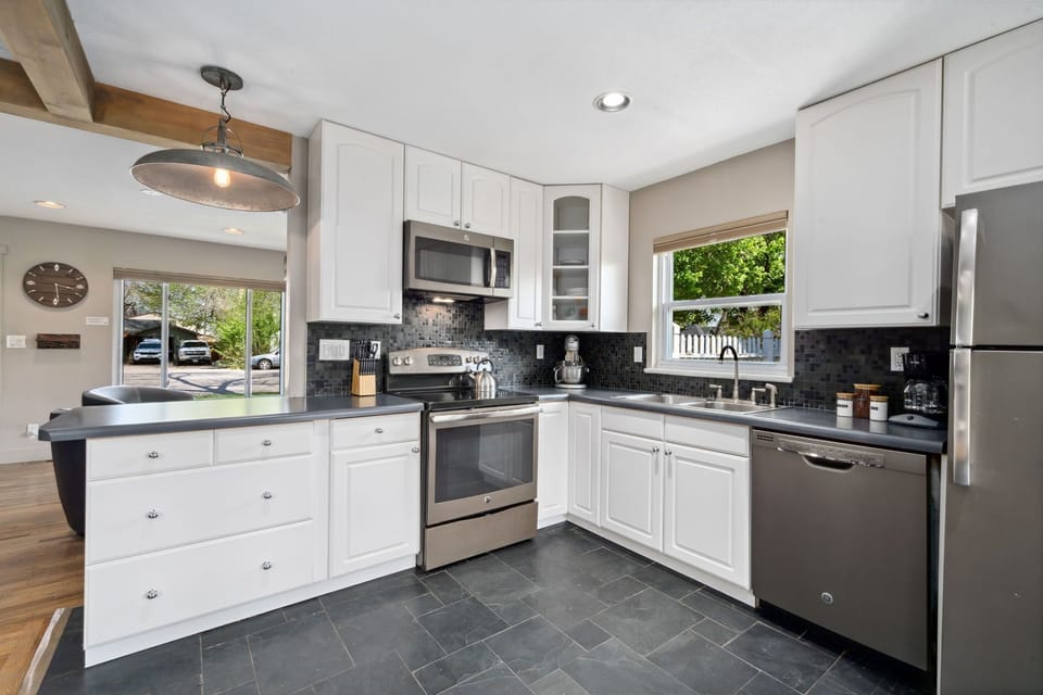 Fully-equipped Kitchen with Stainless Steel Appliances