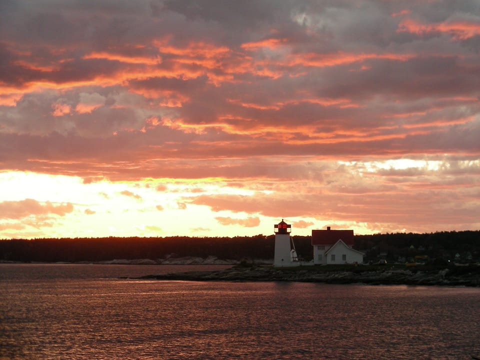 Sunset views of Hendricks Head Lighthouse