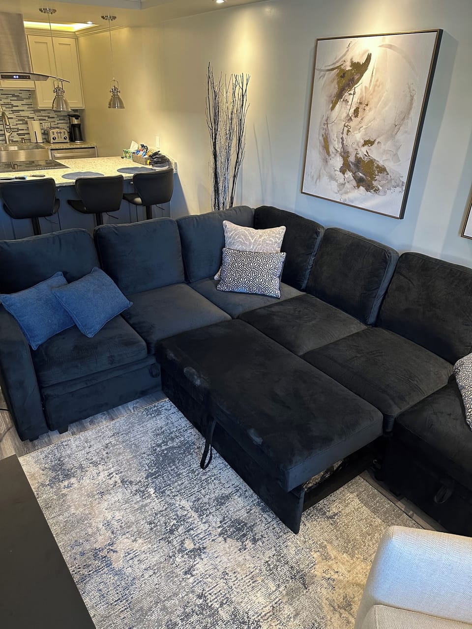 Couch folds out into a twin bed