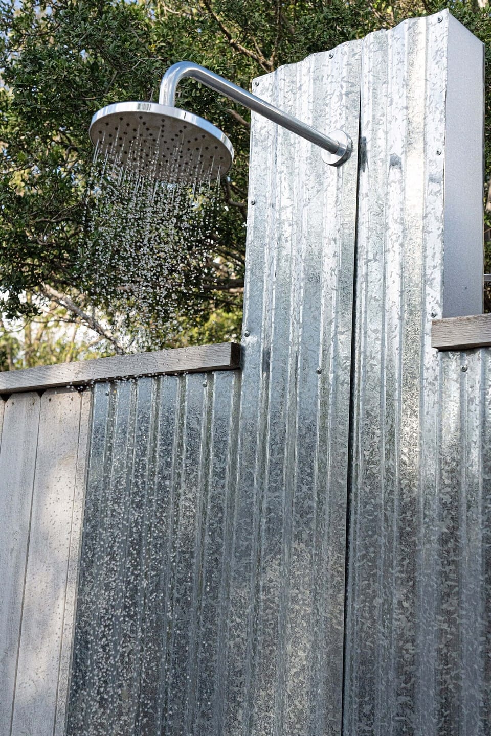 Experience the freedom of an outdoor shower—private, peaceful, and totally refreshing.