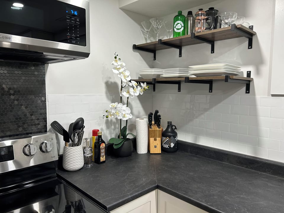 Fully stocked kitchen