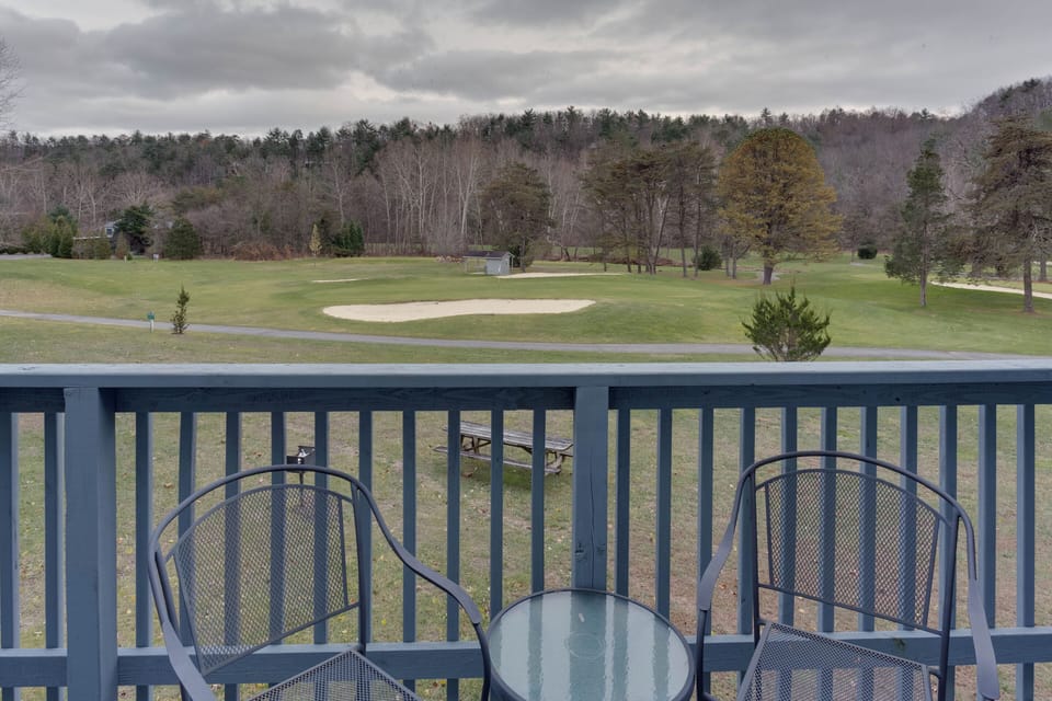 Sip coffee or wine on the balcony with peaceful views of the surrounding landscape.