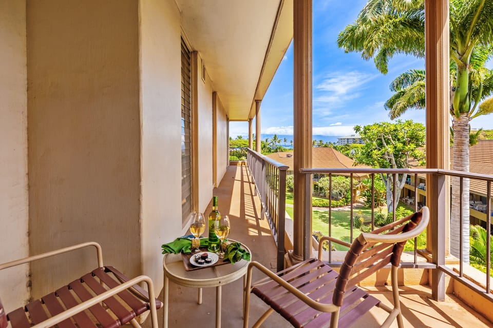 Shared lanai space.
