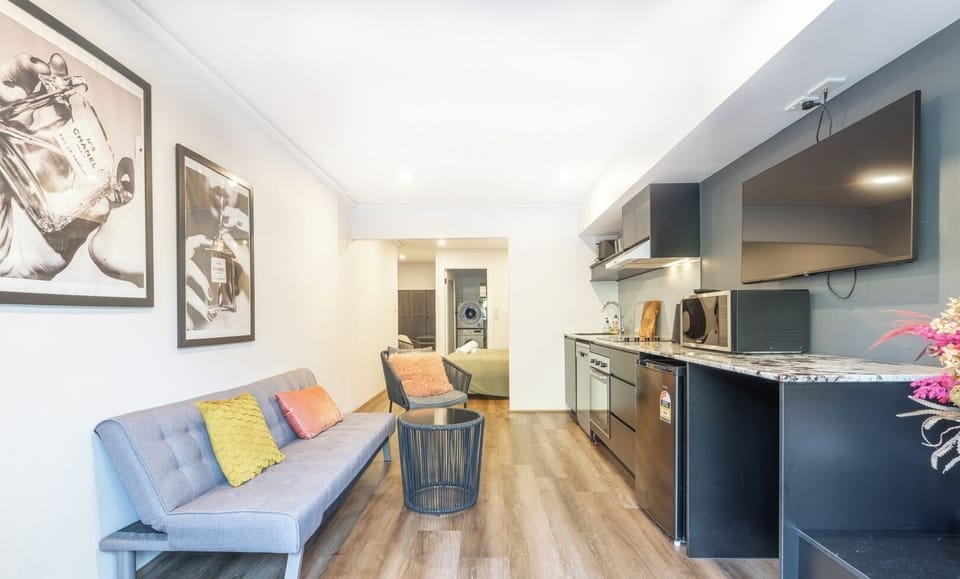 Comfortable sofa and TV