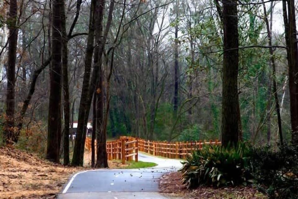 Explore the North Augusta Greenway, a peaceful path perfect for walking, biking, and enjoying the stunning natural beauty of the area.