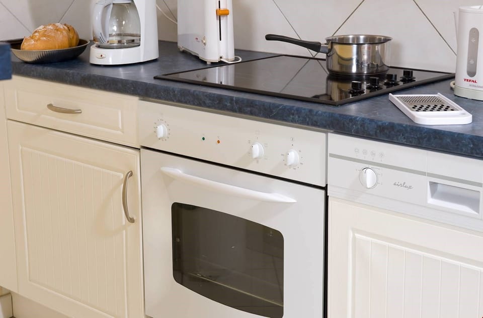 The kitchenette comes equipped for your convenience.