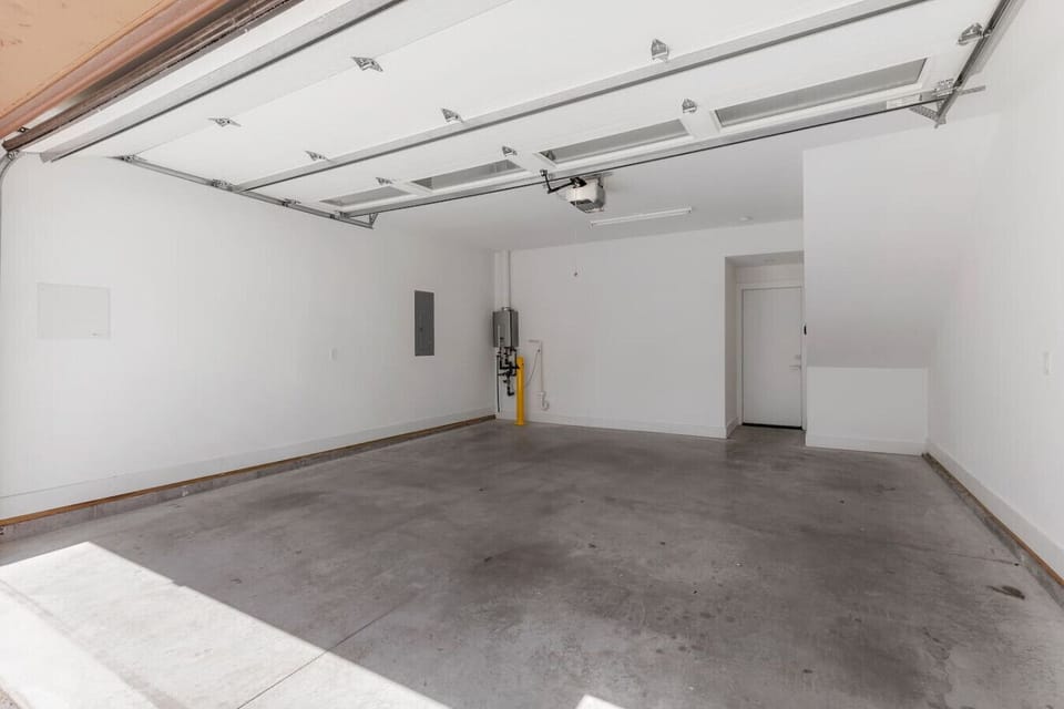 This private garage can fit 2 cars comfortably.
