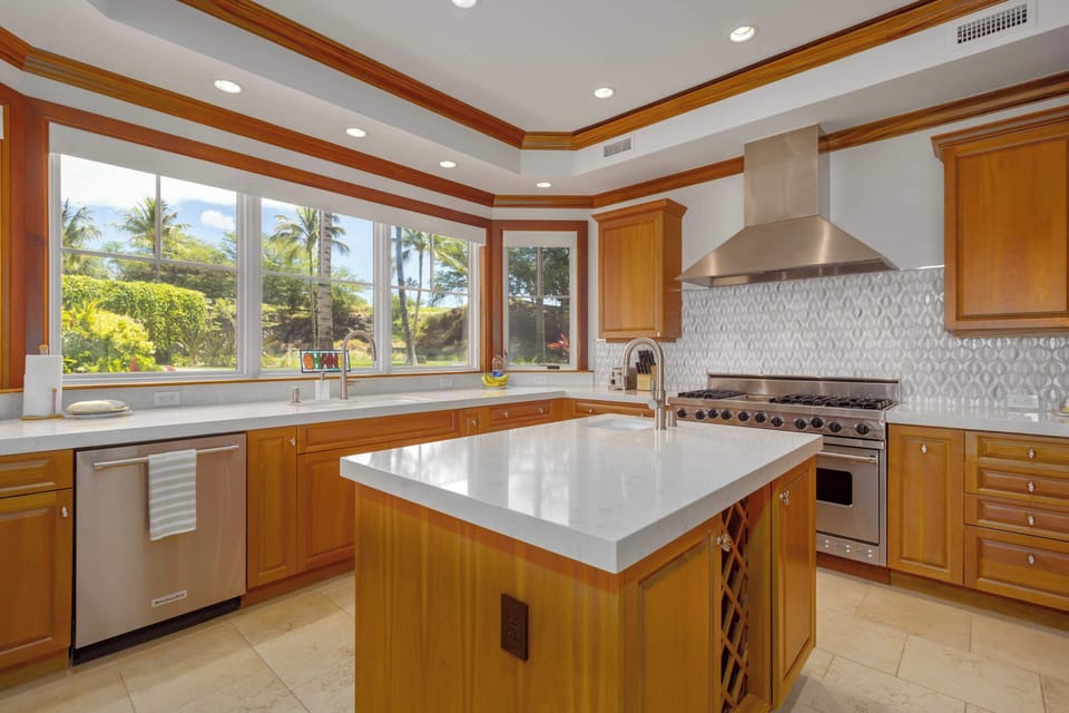 The kitchen is fully equipped with everything you need to cook 