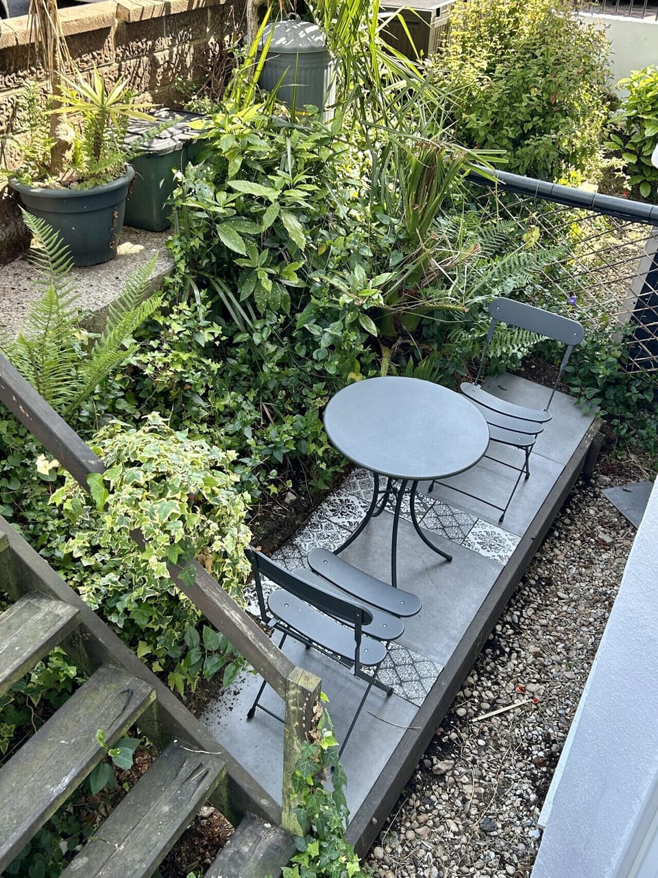 Outside seating, great for your morning coffee