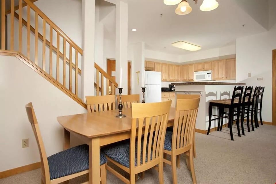 Entertain family and friends at the large dining table.