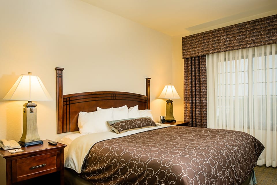 Drift to sleep in a comfortable bed after a wonderful day outside.