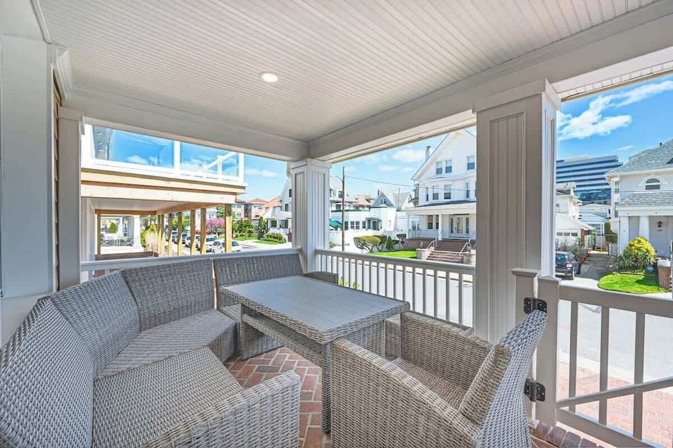 Breezy covered front porch