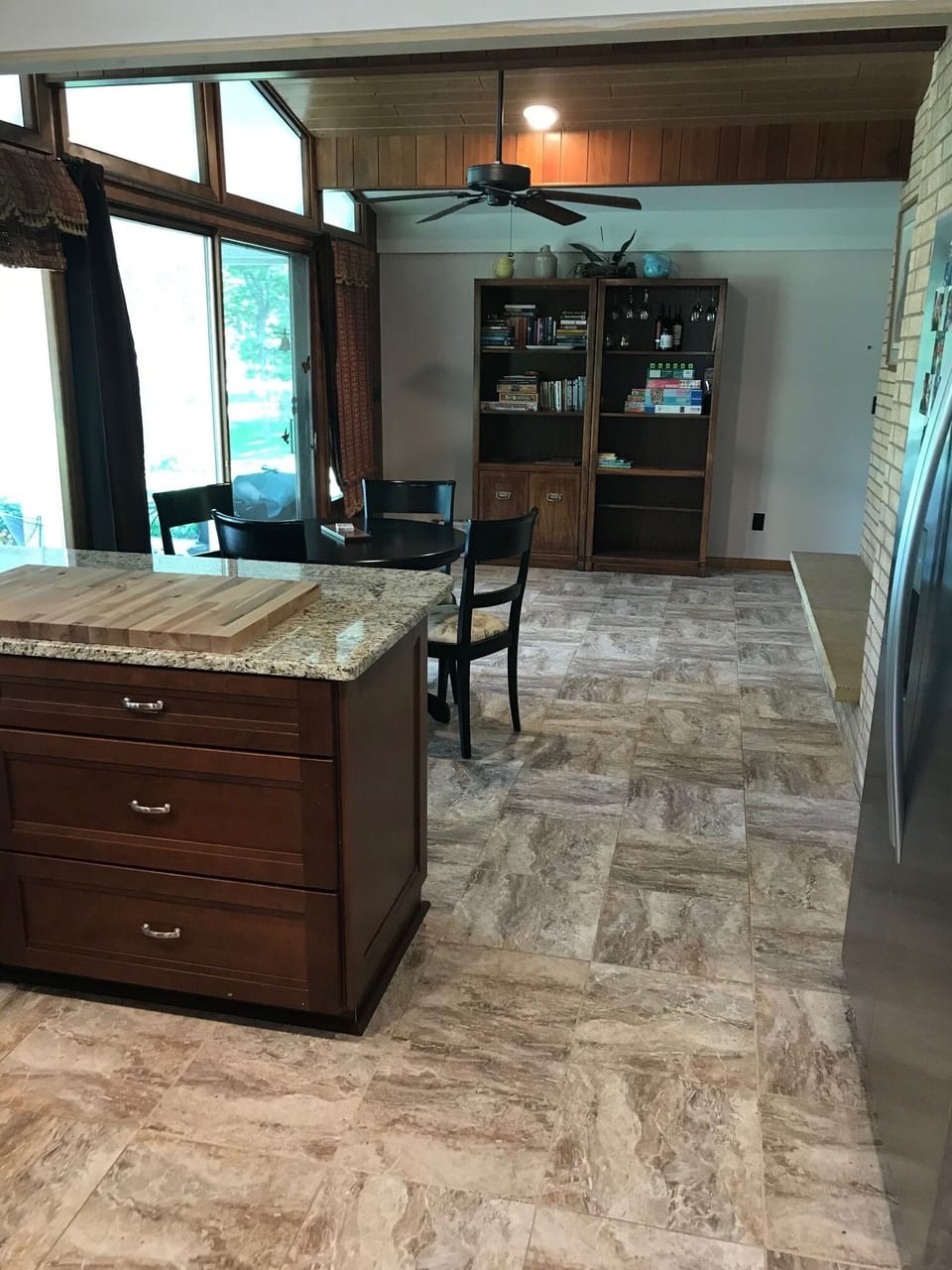 Kitchen with small dining and/or game table