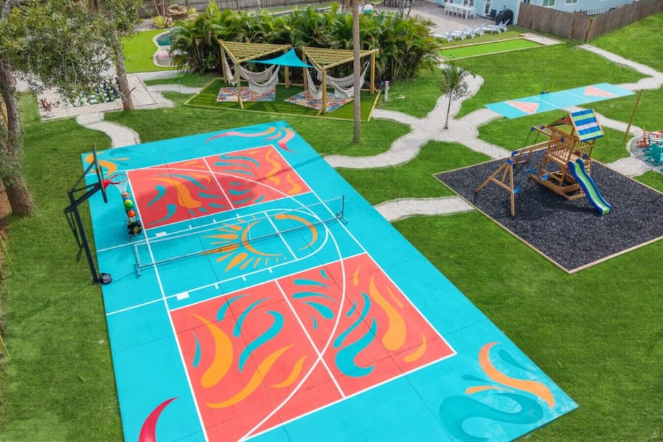 Sports Paradise: Colorful courts await your friendly matches and fun-filled adventures!