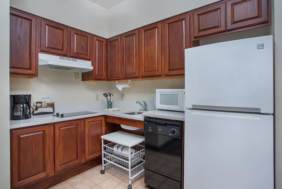 Prepare a meal in the equipped kitchen.