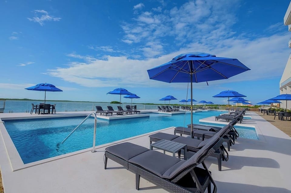 View of second pool and bay views!