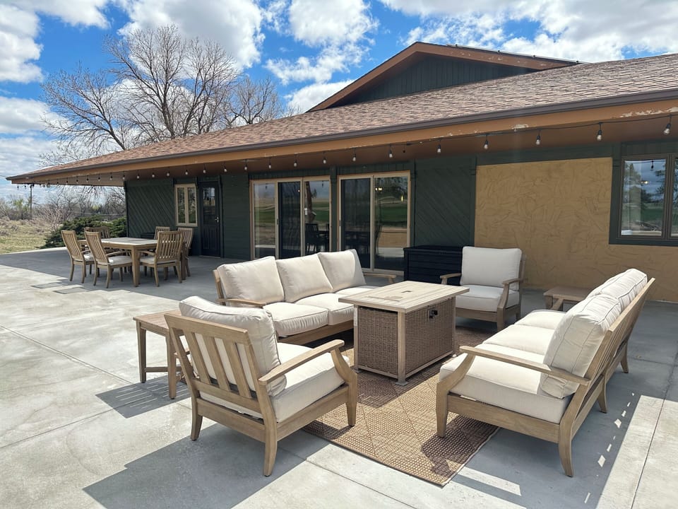 Patio overlooking golf course