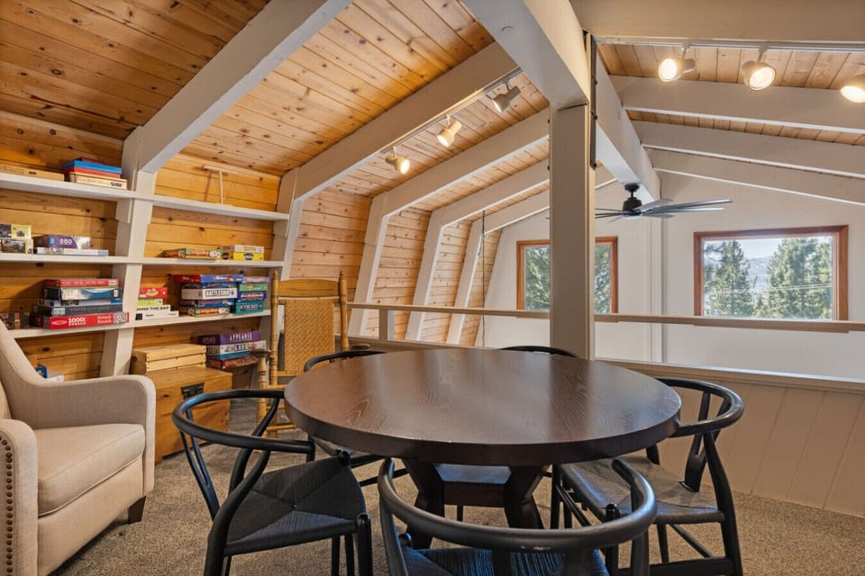 Game room in open loft on top floor outside of bunk room! Kids get their own floor!