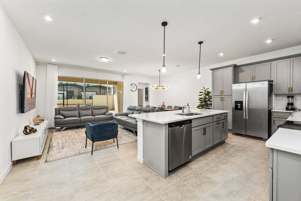 The house's open-concept layout is perfect for groups and families.