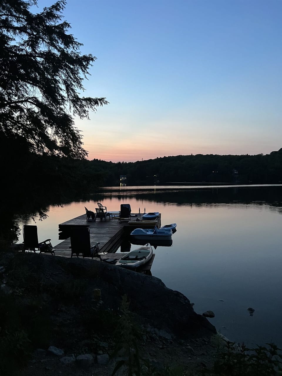 The beauty of sunset at the end of a perfect cottage day