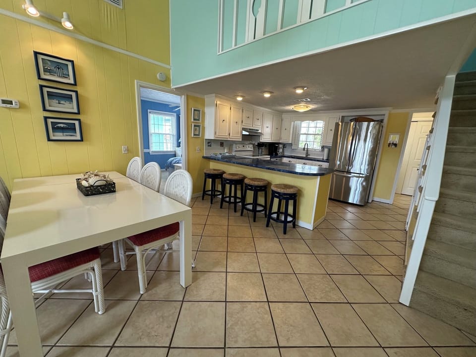 Dining room and kitchen