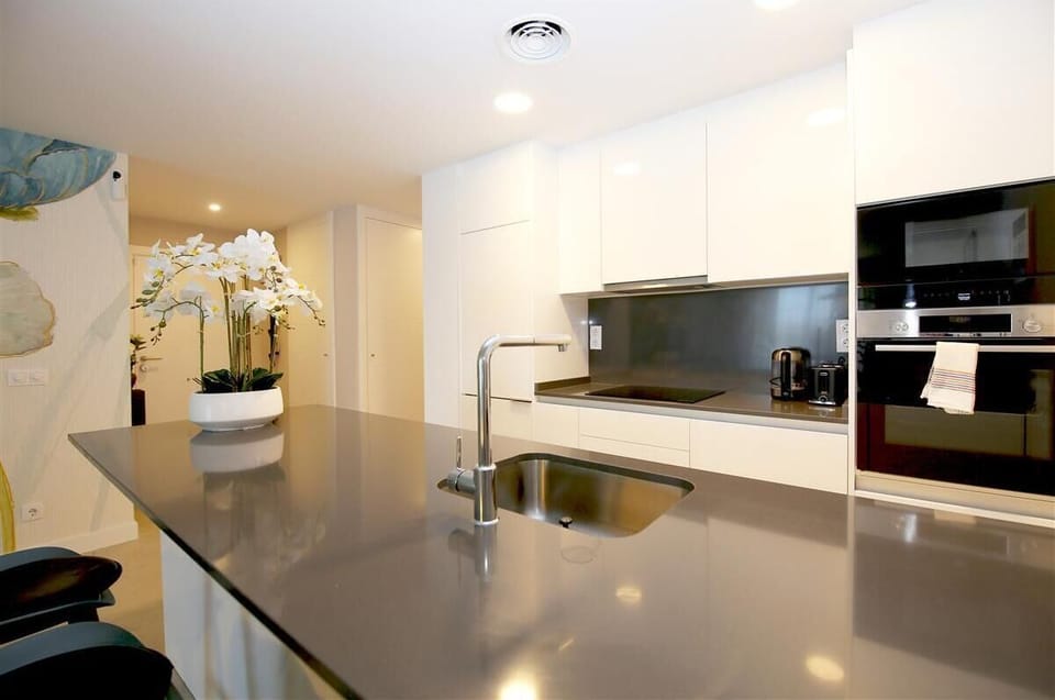 More pictures of the modern kitchen in this apartment