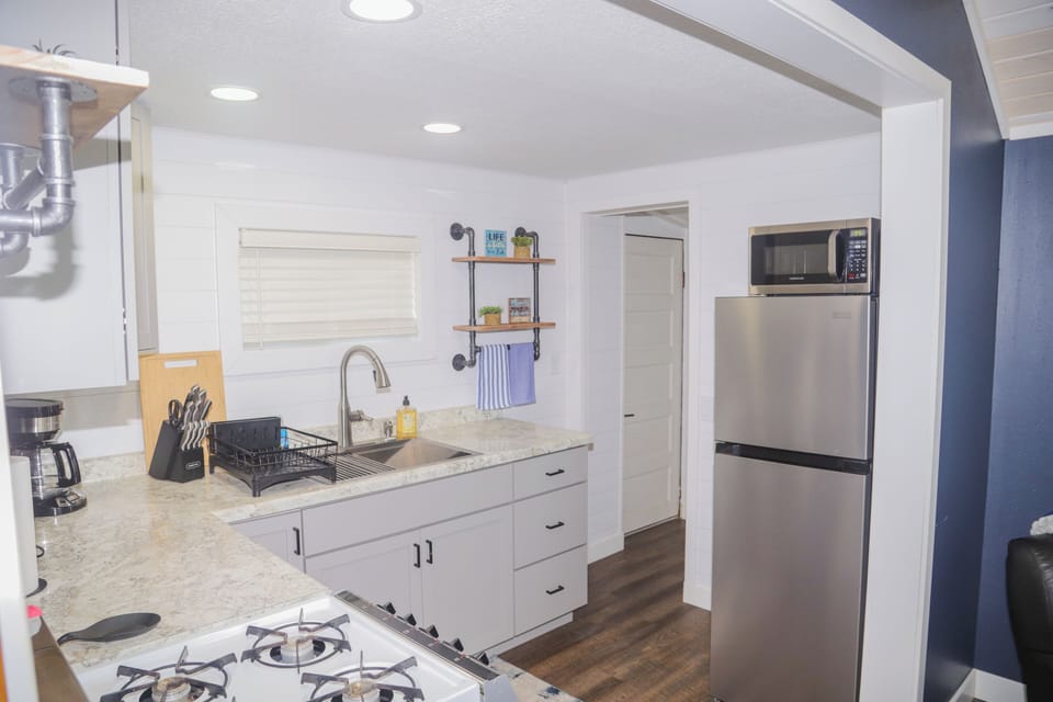Kitchen with enough lighting to see everything