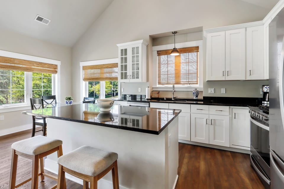 Open concept, kitchen, dining, living room