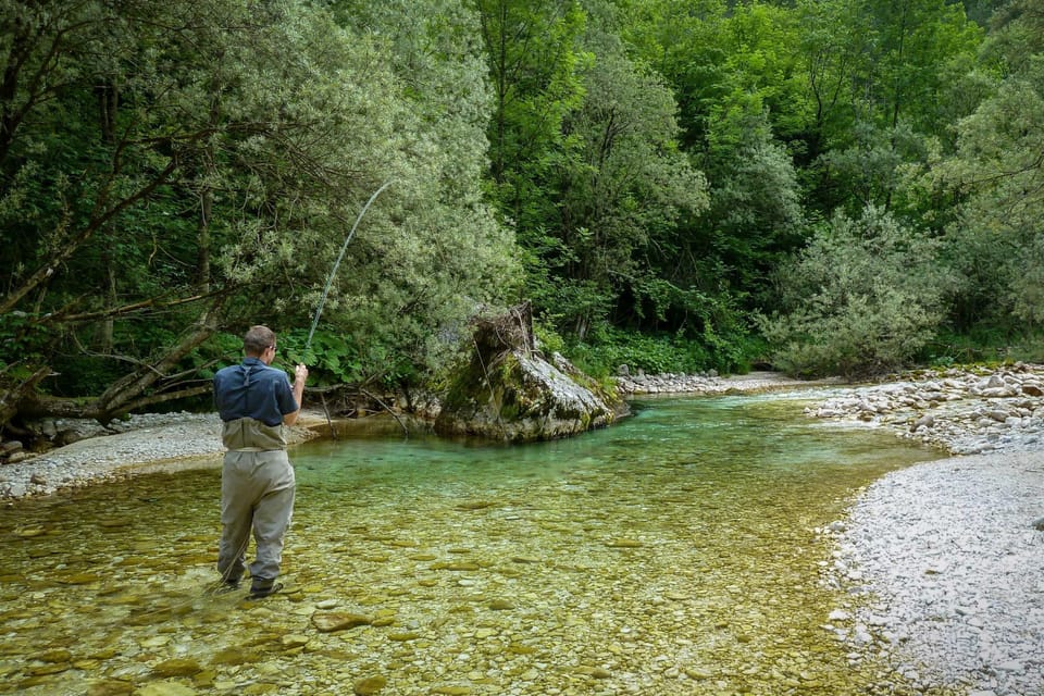 Fishing on the Soca river