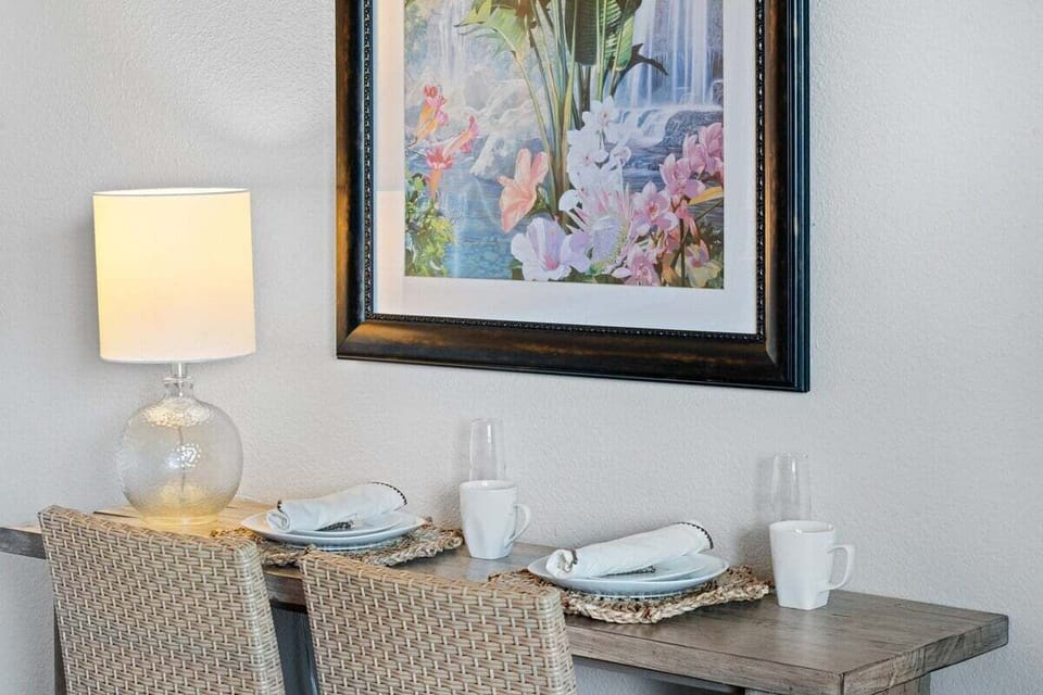 Perfect for intimate meals in a bright, inviting space