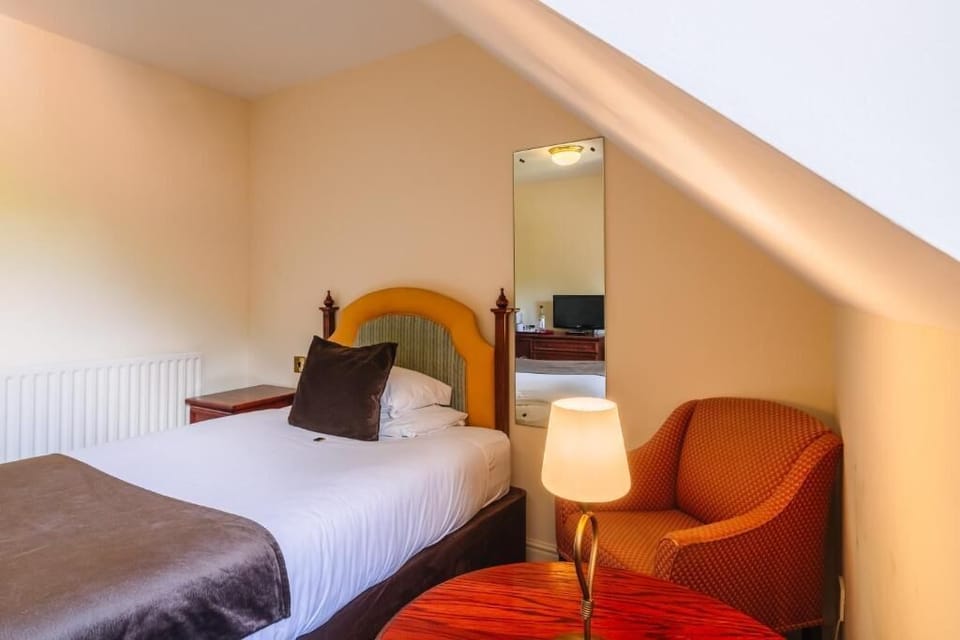Curl up with a book in the inviting corner seating.