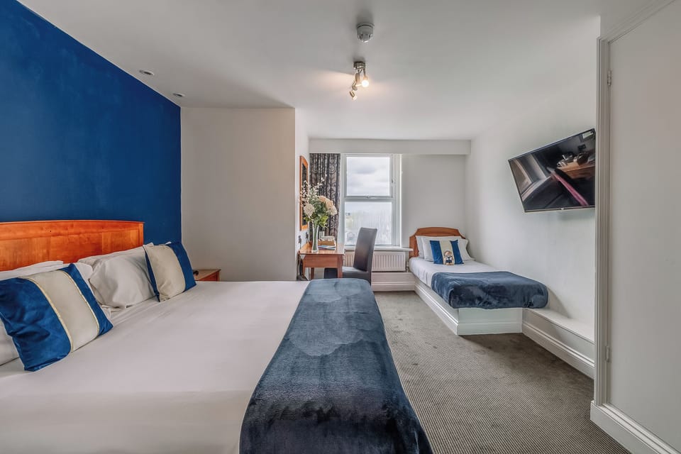 Settle in with family-friendly sleeping space and a relaxing seating area.