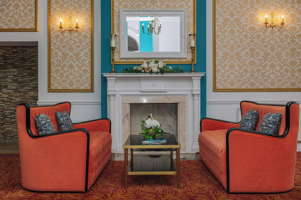 Sip, chat, and linger in this intimate lounge seating.