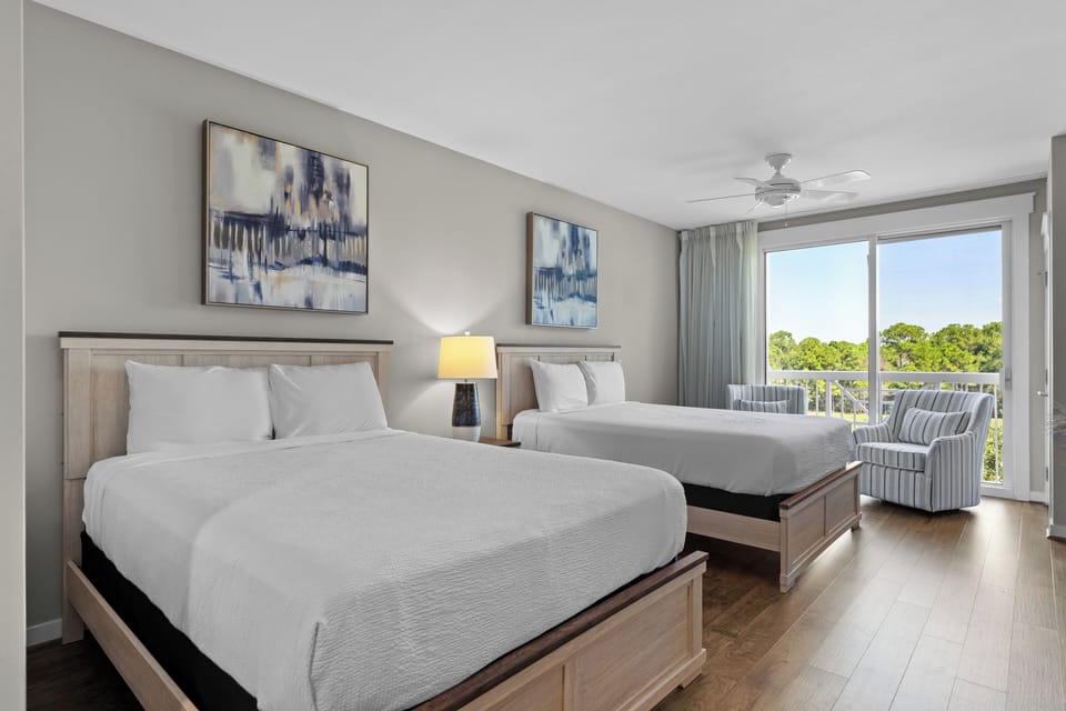 Two queen beds ready for you! 