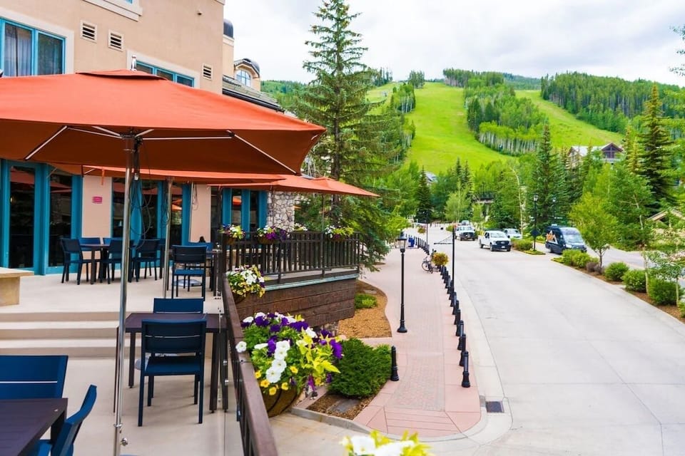 Dine outdoors and enjoy the views