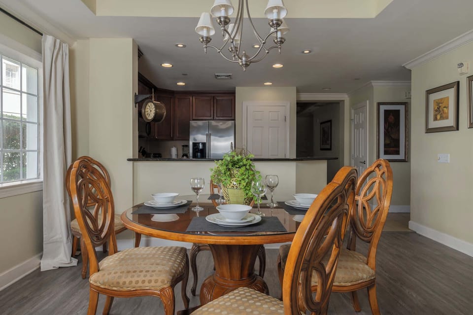 Gather around the cozy round table in our inviting dining space.
