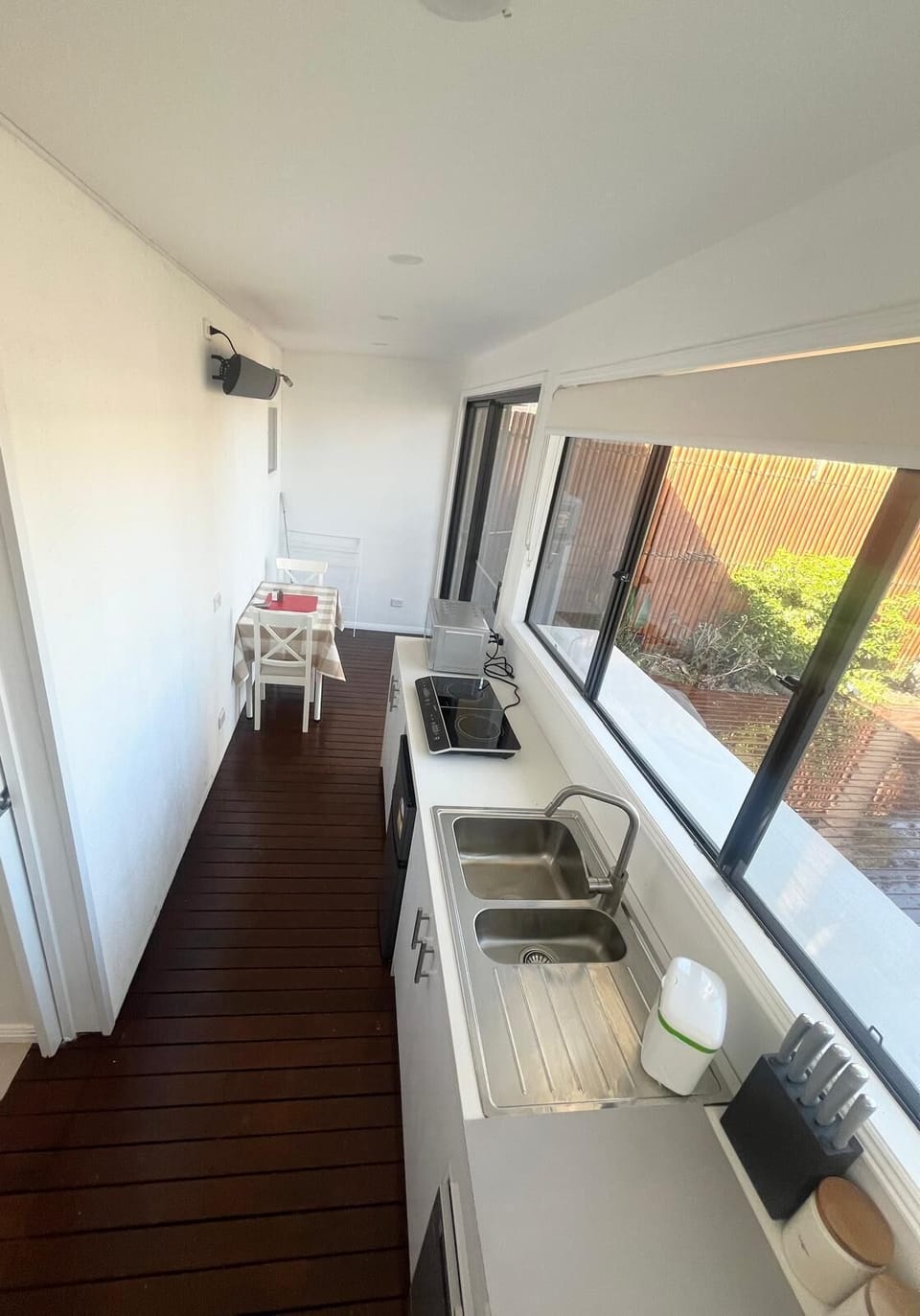 Fully Equipped Kitchenette with Garden Views