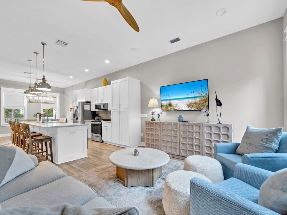 Living and kitchen
