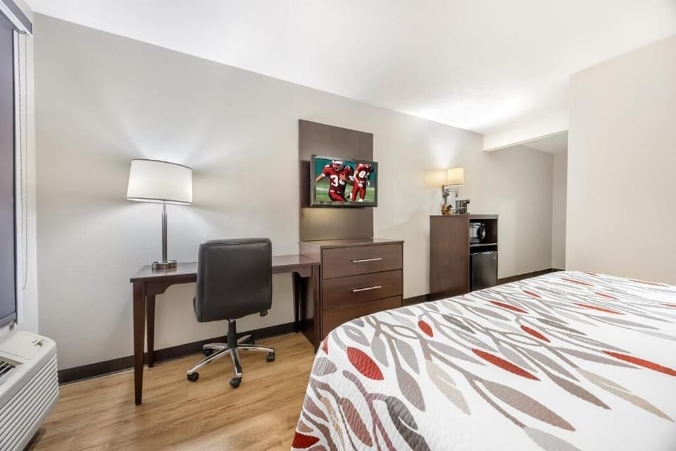 Stretch out comfortably in a bright king room retreat.