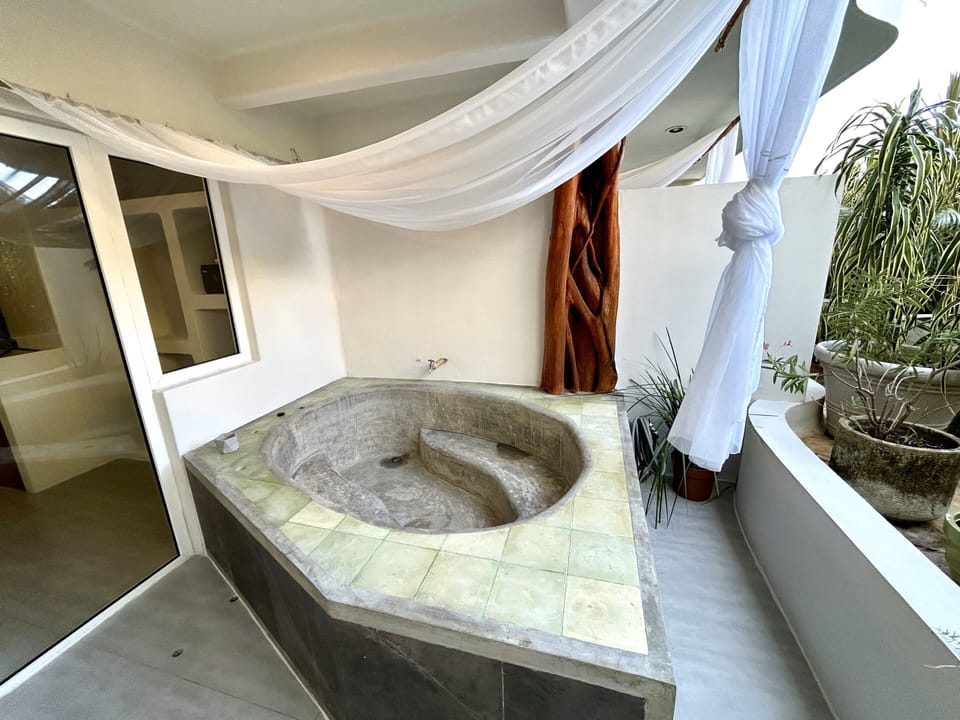 Indoor spa tub
