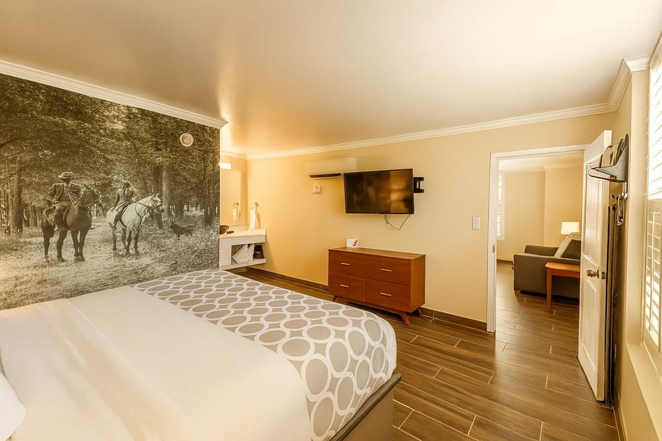 Settle in for a restful night with modern comforts nearby.
